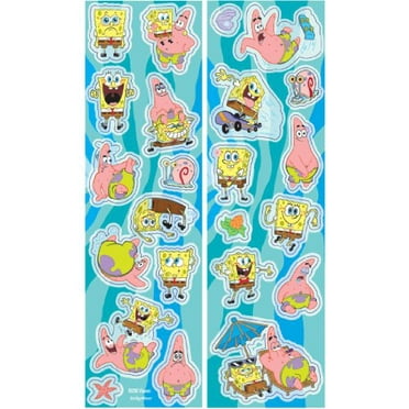 Spongebob Squarepants Stickers Decal Sheet 6.5" x 4" Nickelodeon NEW 